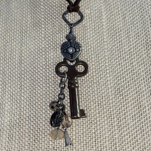 Antique Key with Bead Cluster Necklace - Number 3